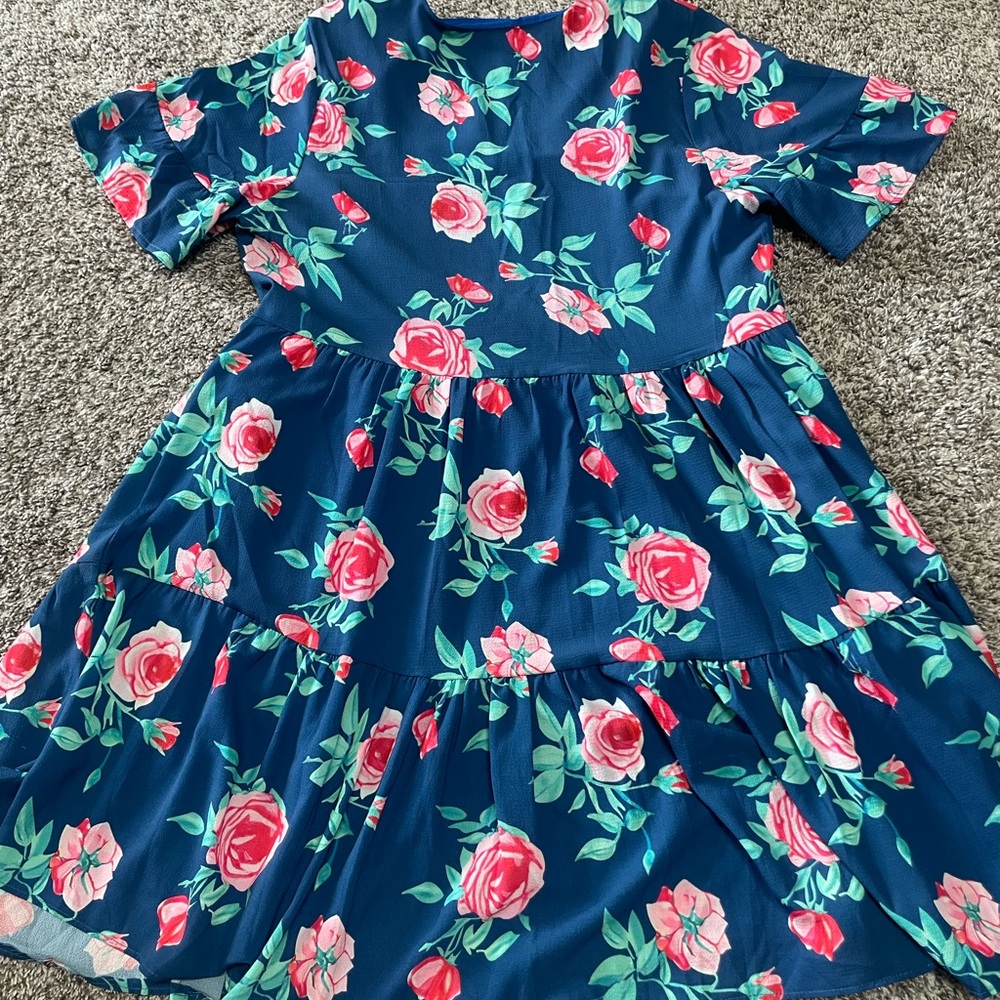 Fancyinn Navy Floral Casual Dress